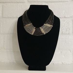 Anthropologie silver bib necklace